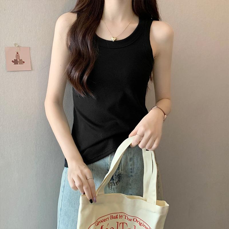 Anti-light Low-necked Small Suspender Vest for Women's Outer Wear, Summer New Sleeveless Thickened Bottom Inner Top