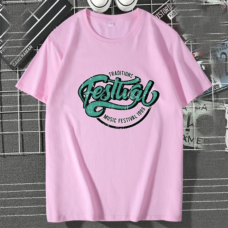 Kurzarm-T-Shirt für Männer und Frauen, lockerer Sommer, Rundhalsausschnitt, Buchstaben auf dem Unterhemd der Kleidung gedruckt