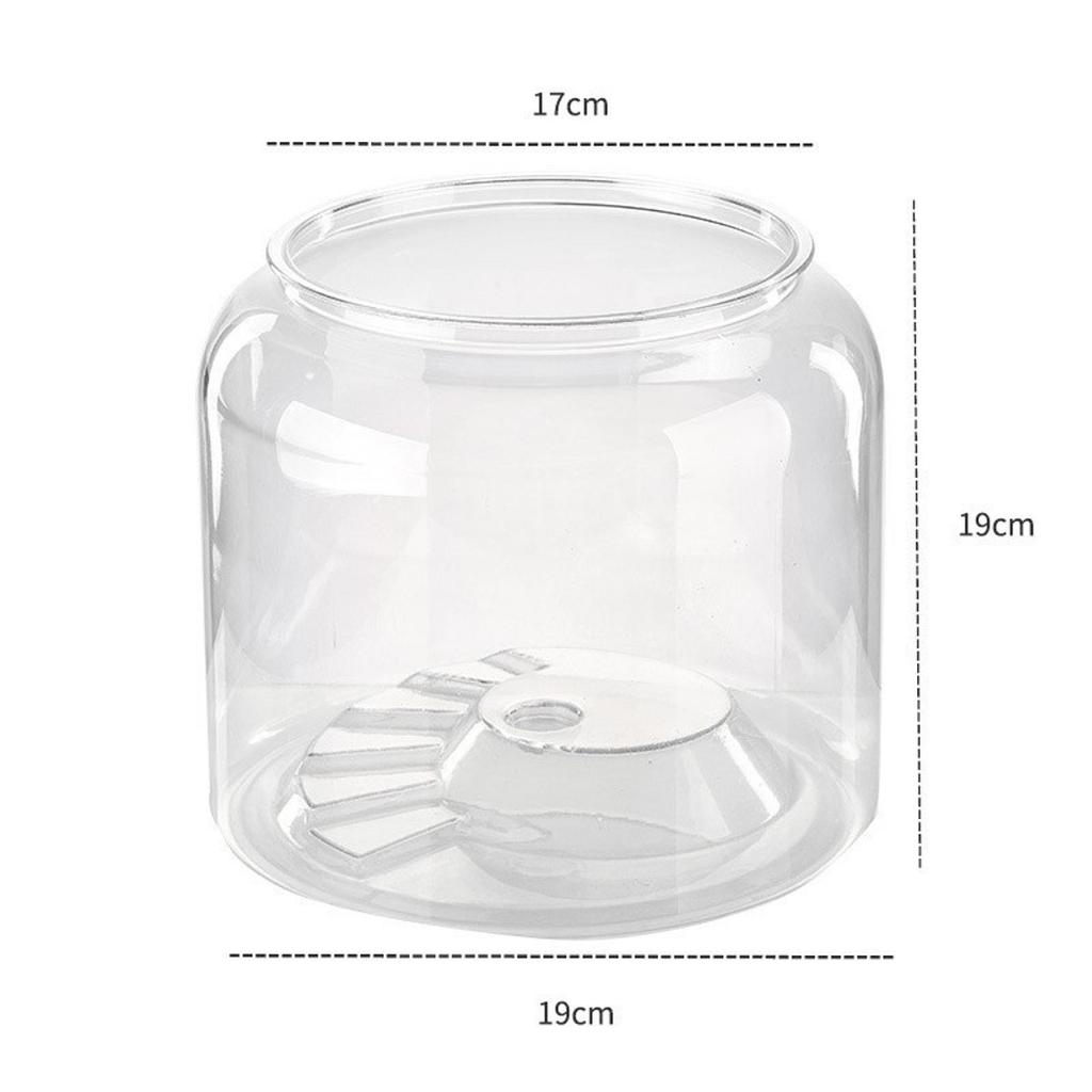 Transparenter Schildkröten-Aquarium-Schildkröten-Behälter mit abnehmbarem Deckel Schreibtisch-Dekoratives Terrarium-Behälter DIY Mikro-Landschafts-Fischbecken