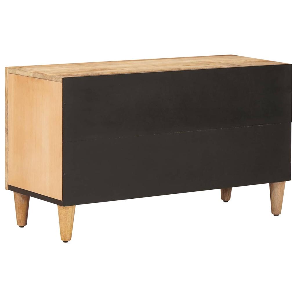 Storage Cabinet In Brown 80 X 31.5 X 46 Cm Solid Mango Wood
