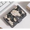 Porte-cartes floral vintage pour femmes Multi-emplacements Portefeuille pour cartes bancaires Imperméable Cuir PU Petite pochette pour cartes de crédit