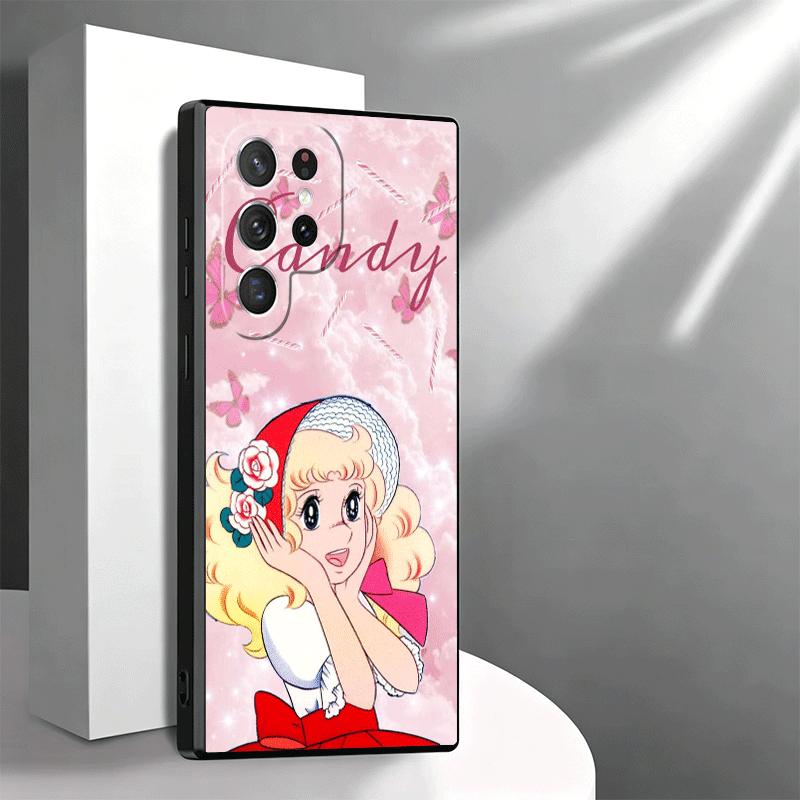 Anime Candy Candy Soft Phone Case for Samsung Galaxy S26 S25 Edge S24 Ultra S23 Plus S22 S21 FE S20 Black Cover Back Shell