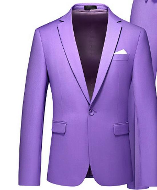 2023 Herren Übergröße Einreihiger Blazer - 18 Unifarben, Ein-Knopf, Slim Fit Anzug in Rosarot