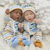 12-calowa pełna winylowa lalka do odrodzenia realistyczne śpiące nowonarodzone dziewczynki lalka dla niemowląt bliźniaki 30cm miniaturowe afrykańskie czarne skóry Boneca odrodzone lalki dla małych dzieci