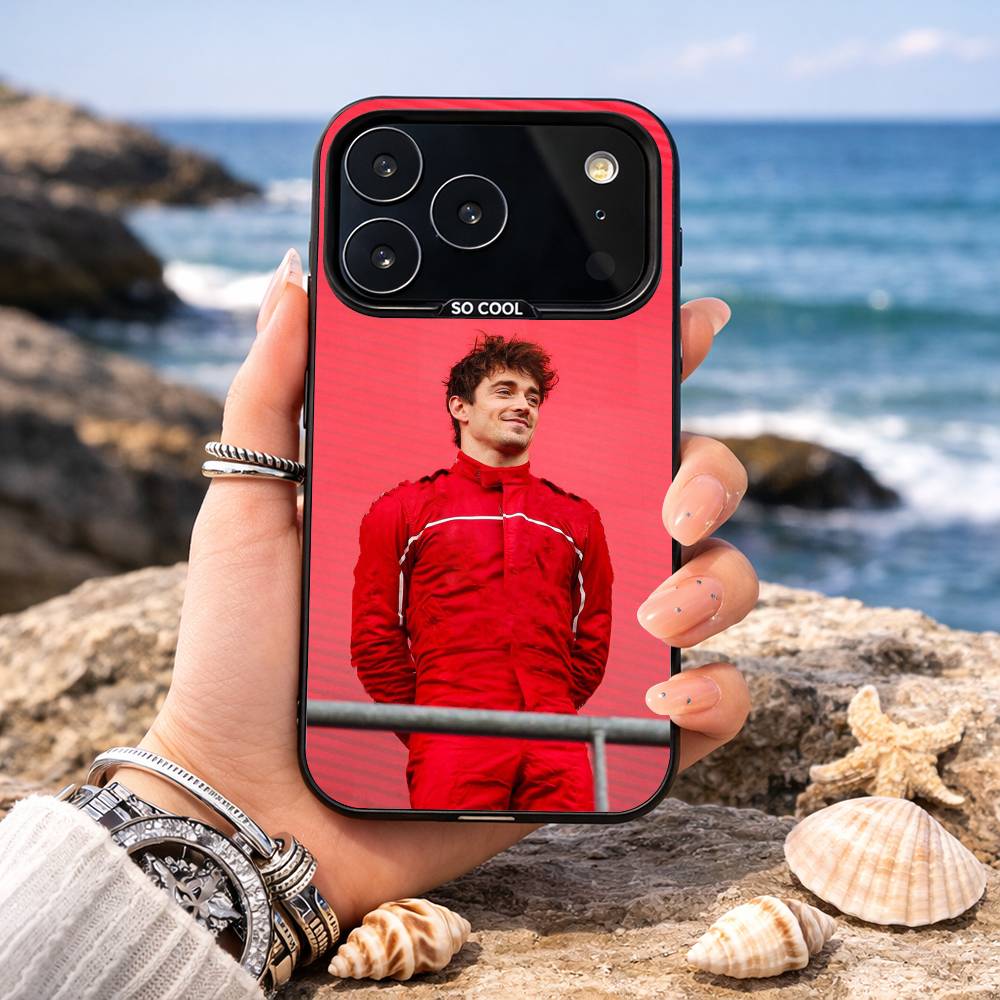 C- Charles Leclerc 16 Lec Phone Case For iPhone17,16,15,14,13,12,11,Pro,MAX White Matte Shockproof Cover iPhone17promax