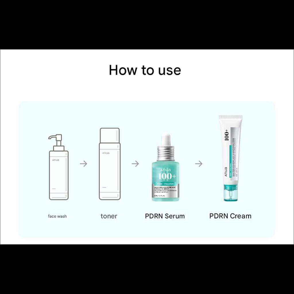 Anua PDRN Hyaluronic Acid 100 Wrinkle Care 2-Item Set - Serum 30ml & Cream 60ml, Intensive Anti-Aging & Deep Hydration, K-Beauty Skin Care