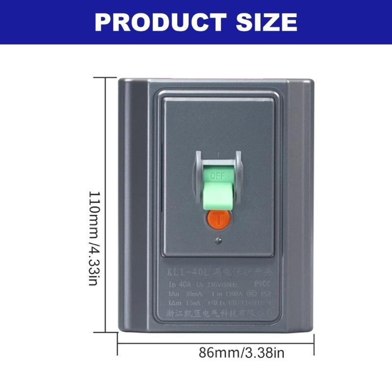 40A 118 Type Air Conditioner Leakage Protector Switches Leakage Special Protector For Water Heater Electrical Safety