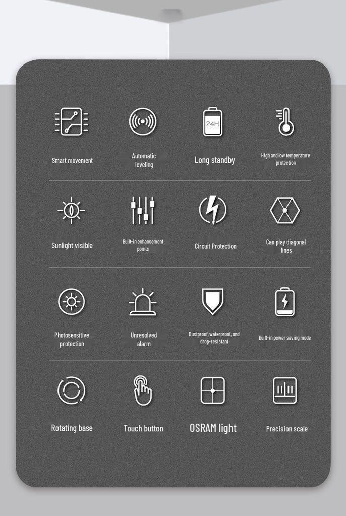 High-Precision Outdoor Automatic Green Infrared Laser Level with Strong Light and Fine Line