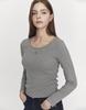 GIORDANO Ribbed Scoop Neck Long Sleeve Tee 325915 [3 Colors]