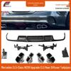 AMG CLS63 Rear Lip Exhaust Tips & Diffuser Kit for 2013-2017 Mercedes CLS-Class W218