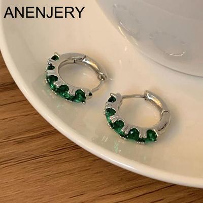 Orecchini a cerchio con zirconi irregolari color argento per le donne Accessori per gioielli semplici Huggies di nuova moda