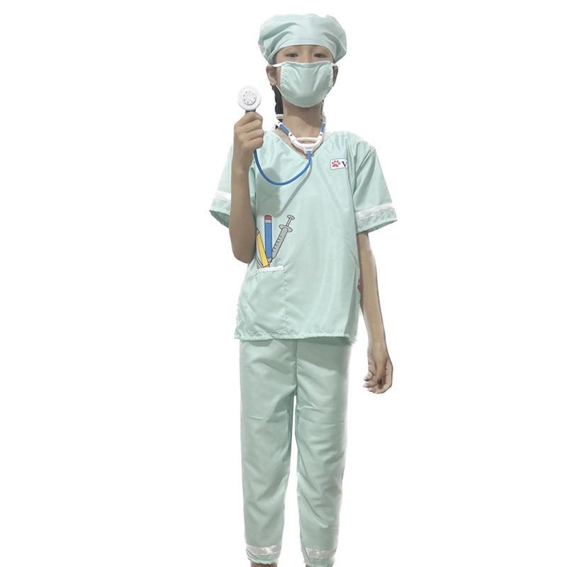 Halloween Children's Doctor Costume Children's Career Experience Show Costume Doctor Costume Nursing Uniform Veterinary Uniform