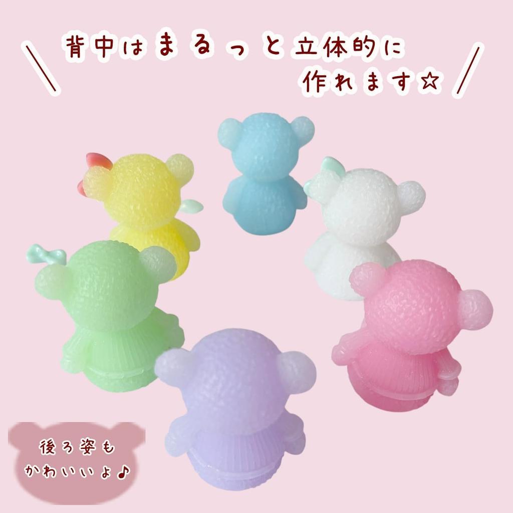 Evergarden 3D Bear Silicone Molds of Bear Animal Resin Aroma Silicone Mirror Finish Bear Set of (Set 2) - Accessories, Earrings, Piercings, Candles,