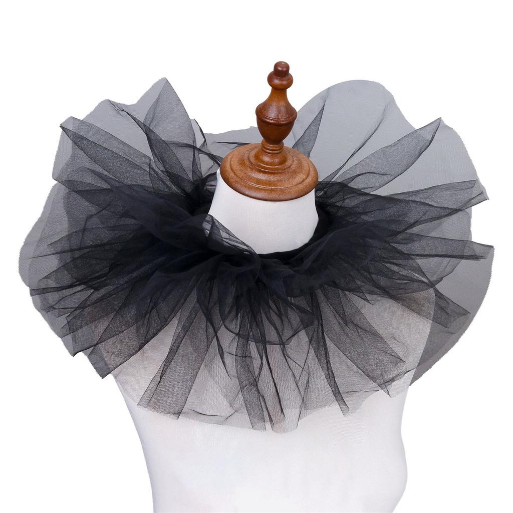 Multipurpose Jabot Collar Multilayer Lace Collar for Masquerades Parties Cosplay Event Costume Neckpiece Collar All Age