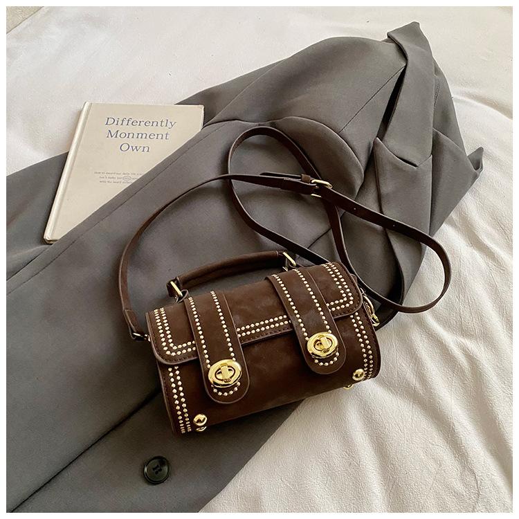 Нишевая ретро-сумка женская зимняя новая модная трендовая сумка-мессенджер высокая стоимость портативная сумка-цилиндр Boston