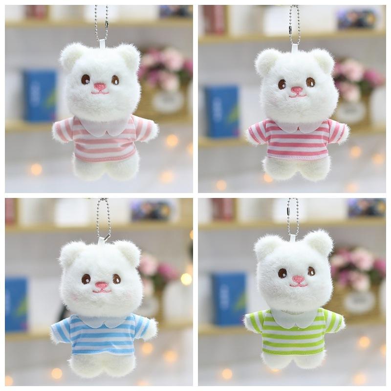 Cute Cute T-shirt Bear Pendant Butter Bear Plush Toy Doll Bag Hanging Ornament Doll Keychain