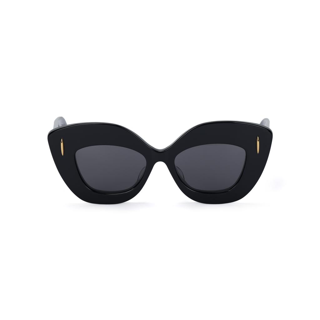 Loewe Sunglasses With Letter Logo Irregular Shape Unisex Sunglasses Black LW40127I01A