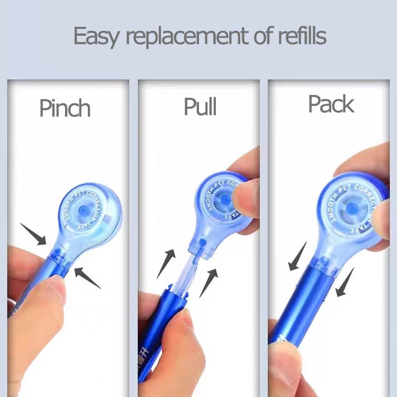 6m Correction Tape Macaron Color Creative Design Corrector of Pen Shape Comfortable Holding Kawaii Stationery School Supplies