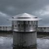 Stainless Steel Ventilation Cap with Conical Rain Hood Brushed Finish Parasol