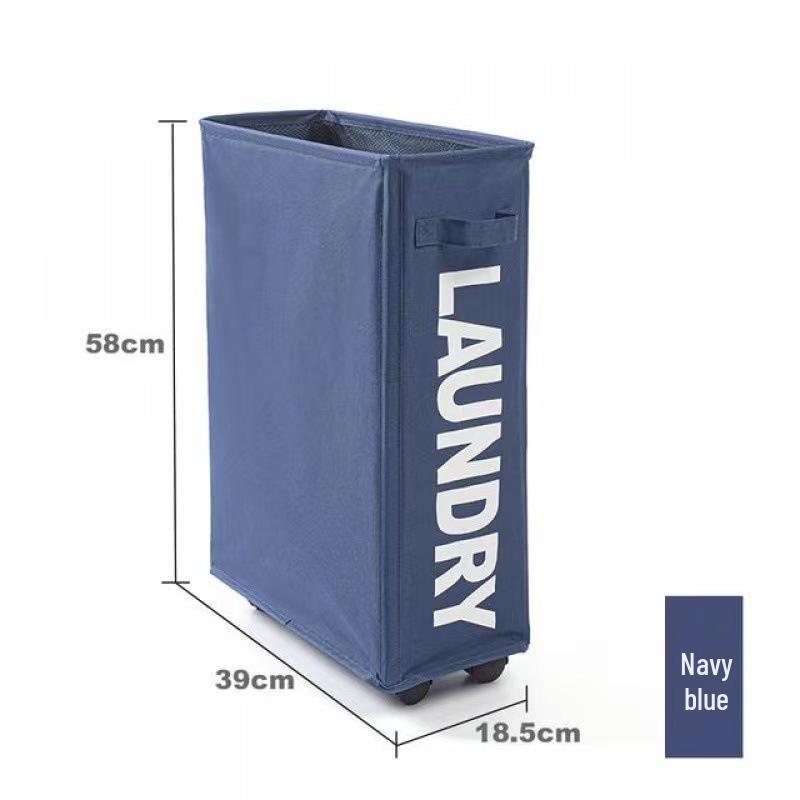 Wheeled Oxford Cloth Laundry & Storage Basket for Clothes and Yoga Mats