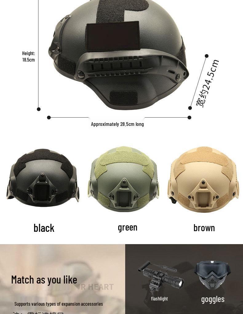 MICH2000 Tactical Action Helmet for Outdoor Roller Skating & CS Sports