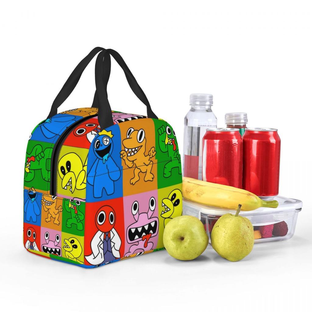 Borse Pranzo Termiche R-Rainbowed Friend Merch Per Scuola Borsa Porta Cibo Frigo Termico Portatile Pranzo