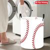 Collapsible Laundry Basket Large Round Waterproof Fabric Hamper Dirty Clothes Storage Bin Toy Organizer with Handles