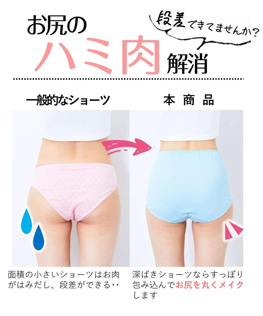 Nissen Regular Panties with Lace to Keep Out of the 3L Shorts, 100% Cotton, Deep-Length Belly, 8-Pack, Pastel,