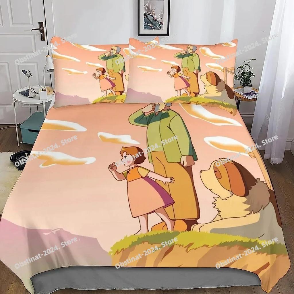 Heidi and Family Duvet Cover SetHeidi Bedding SetHeidi The Girl From The Alps BeddingBedroom Decoration for Children Adults