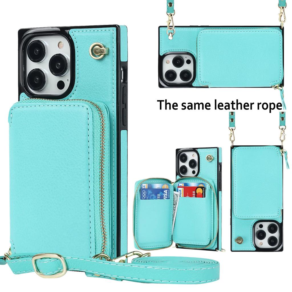 Zipper Purse Bag Card Holder Leather Flip Case For iPhone 14 15 16 Pro Max 12 13 X XS XR 7 8 Plus SE2022 Wallet RFID Stand Cover