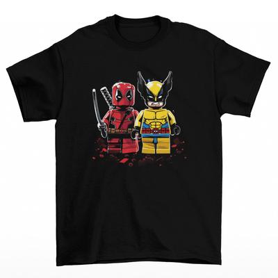 Maglietta Deadpool Unisex Cotone Supereroe Wolverine Marvel Pizza Taglie Nuove