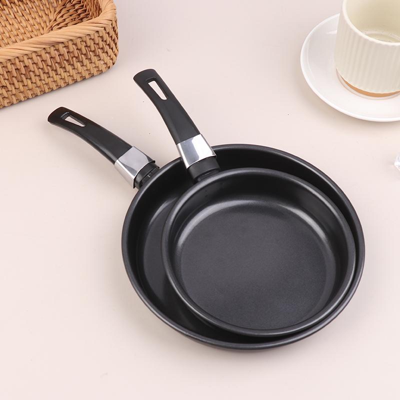 Mini Frying Pan Non-Stick Thickened Stainless Steel Frypan Pot Fried Eggs Saucepan Gas For Home Use Kitchen Cookware+