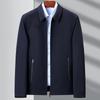 Autumn New Men's Stand-up Collar Milk Silk Jacket Men's Business Casual Jacket High-end Jacket Dad Wear