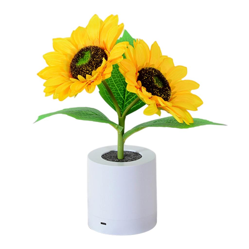 Sunflower LED Nightlight Besides Bedroom Lamp Table Lamp USB Rechargeable Light Kids Gift Home Party for Bedroom