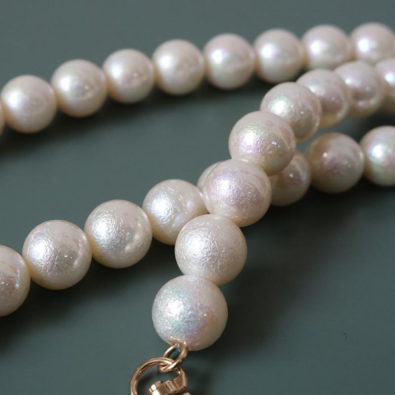 New Fashion Woman Handbag Accessory Parts White Pearl Acrylic Resin Chain Luxury Solid Strap Women Shoulder Clutch Handle Chains