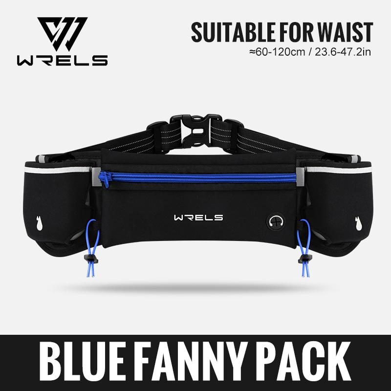 

WRELS Marathon Trail Running Waist Pack Anti-Slip Pocket Running Hydration Belt Lightweight Reflective Hiking Running Fanny Pack синій