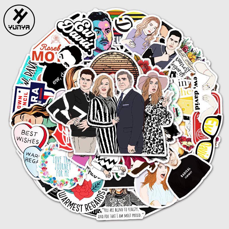 50pcs Rich Kids Poor Kids Graffiti Stickers for Laptop, Suitcase, Car, Skateboard, and Phone