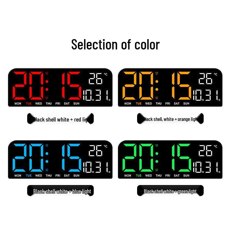 Large LED Desktop Alarm Clock with Hanging Option - Creative Table Clock with Simple Design