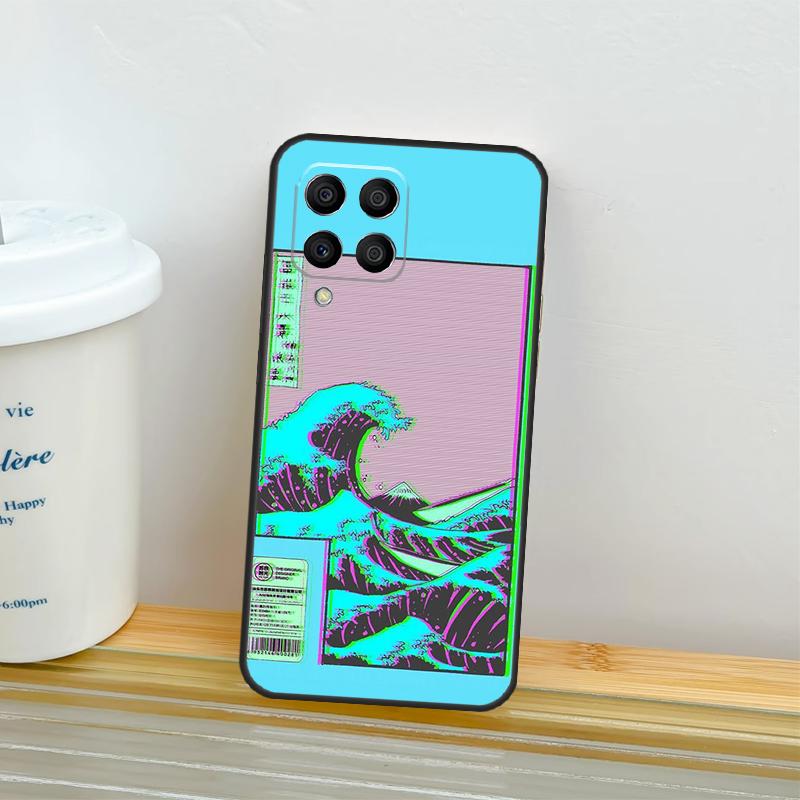 Great Wave Retro Cyber Statue Case For Samsung Galaxy M06 M16 M36 M56 M15 M11 M31 M21 M53 M13 M32 M52 M35 M55 M14 M34 M54
