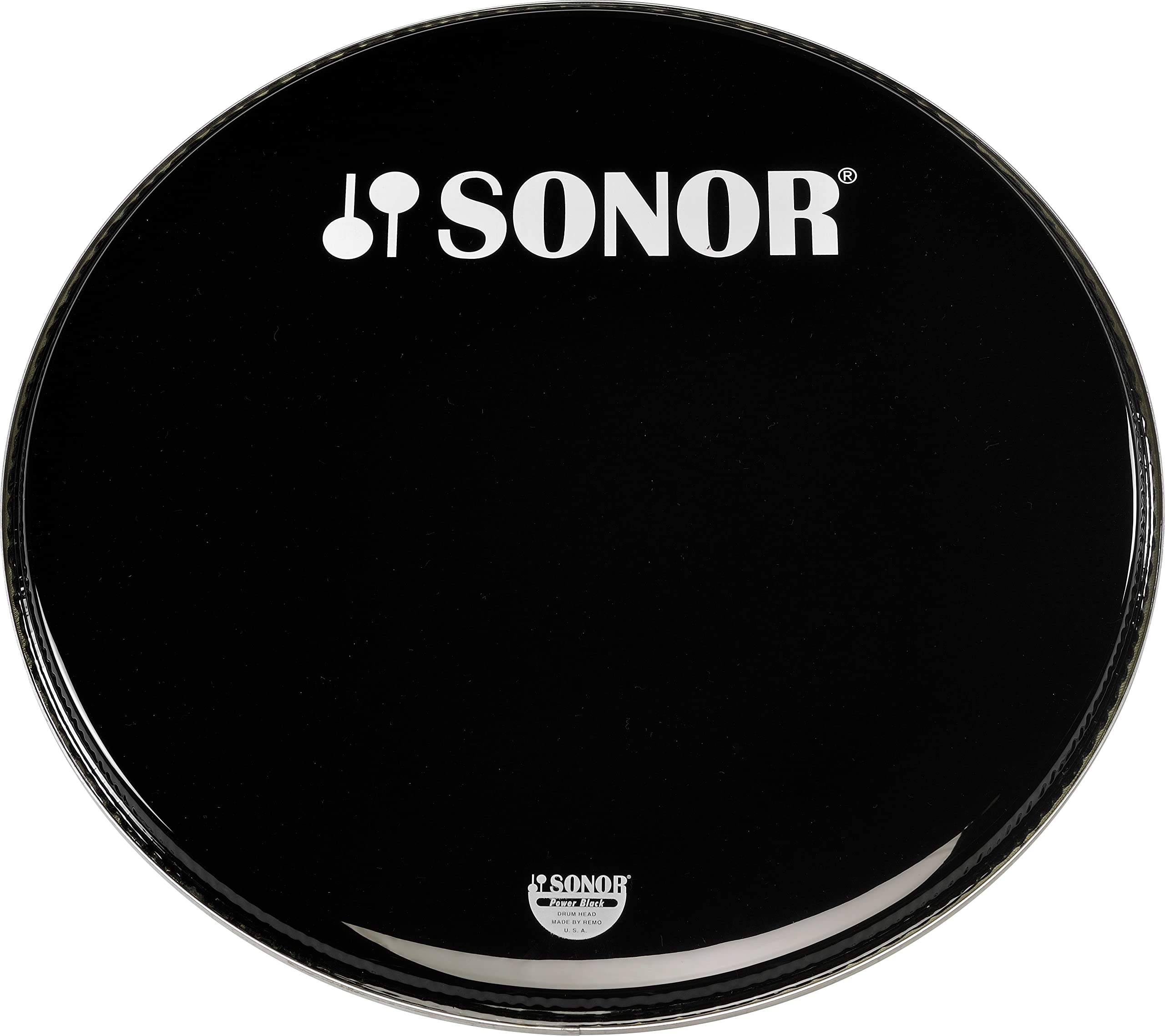 

SONOR Bass drum head 22 inches black with logo SN-BP22B/L чёрный