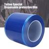 Blue Barrier Film Roll (1200 Sheets) Adhesive Tape for Dental, Tattoo, Makeup - Polyethylene, 4'' X 6''