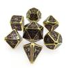 7Pcs Various Shapes Dices Different Number of Face Educational Toy Digital Number Alloy Dices Set For Party Family Game
