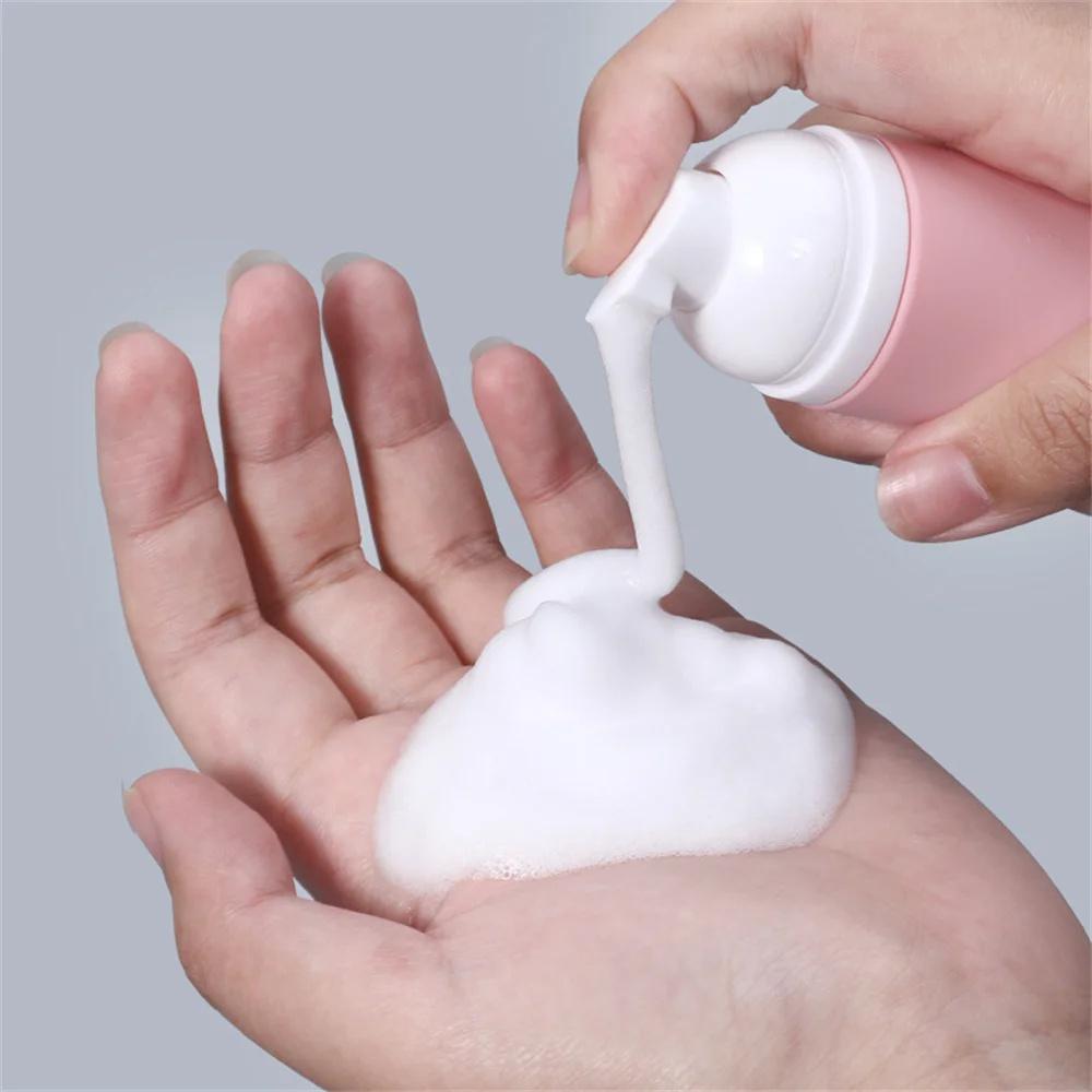 60ml Small Foam Dispenser Plastic Pump Bottles Mini Empty Soap Refillable Bottle for Travel Cleaning Cosmetics Packaging