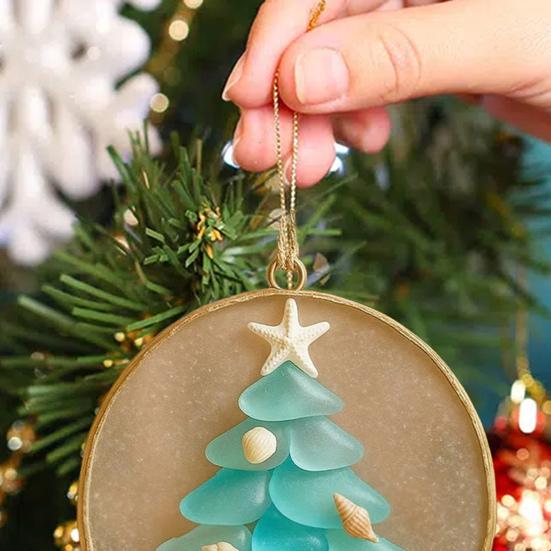 Christmas Tree Ornaments Double-Sided Acrylic Hanging Decor for Xmas Tree Home Party Gift Tags Holiday Festive Decorations