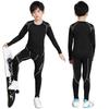 New Children's Tights Training Clothes Autumn and Winter Base Warm Sports Quick-drying Clothes Student Basketball Fitness Clothes Set