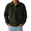 Men's  Casual Outdoor Lapel Corduroy Pullover Long-sleeved Top