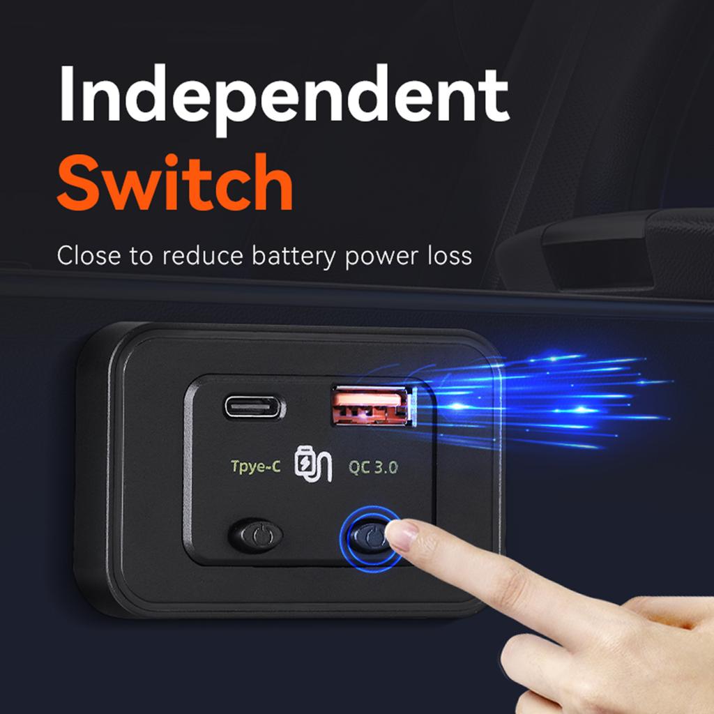 USB Type C Car Charger with Quick Charge & PD Fast Charging High Speed QC3.0 USB+Type C Charger for Car Motorcycle