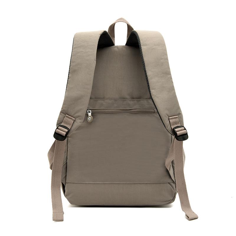 Nylon Backpack Solid Color Student School Baglarge Capacity Women's Travel Bag