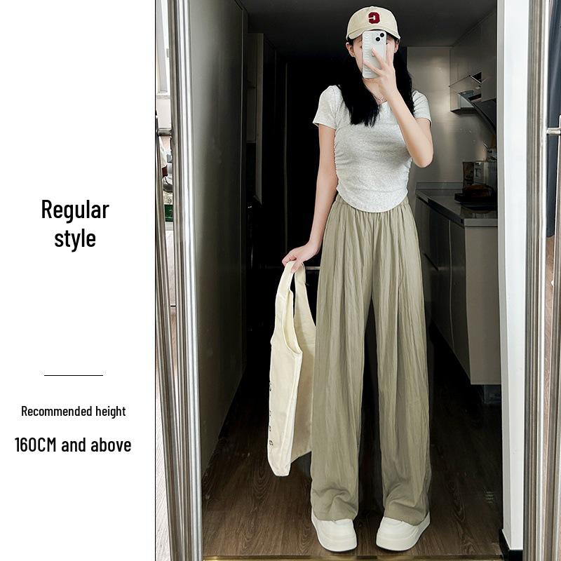 Drapey Wide Leg High Waist Summer Pants for Women - Slimming and Floor-Length, Yamamoto Style 2025
