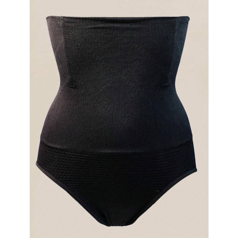 Women High Waist Tummy Control Butt Lifter Seamless Slim Hourglass Shapewear Briefs S чёрный